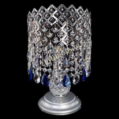 Настольная лампа Корона №1 синяя в Химках Гусь Хрустальный