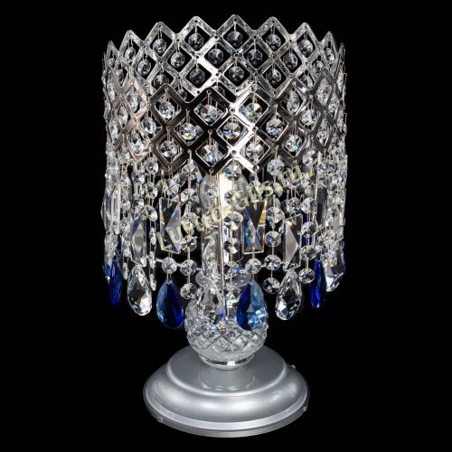 Настольная лампа Корона №1 синяя в Химках Гусь Хрустальный