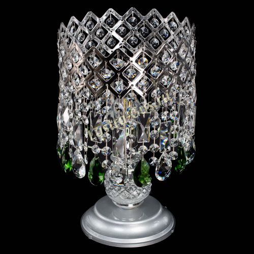 Настольная лампа Корона №1 зеленая в Химках Гусь Хрустальный