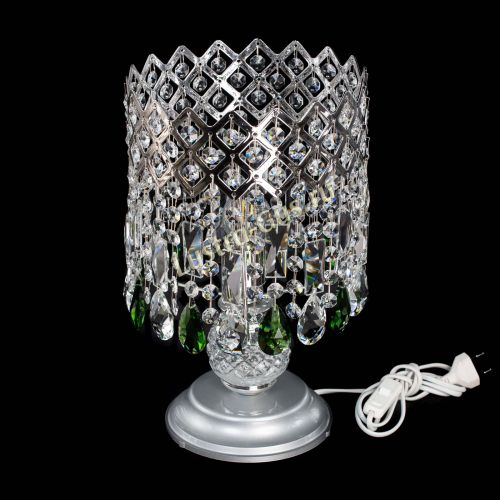 Настольная лампа Корона №1 зеленая в Химках Гусь Хрустальный