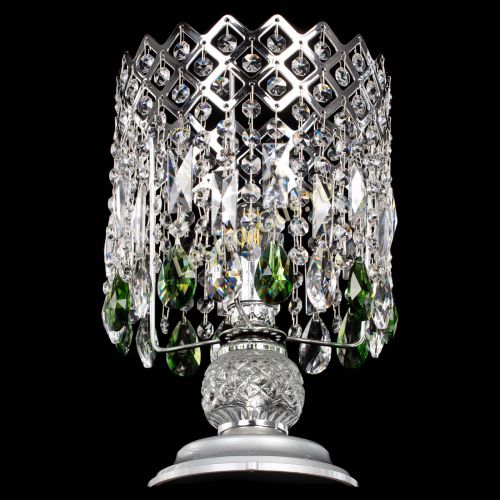 Настольная лампа Корона №1 зеленая в Химках Гусь Хрустальный