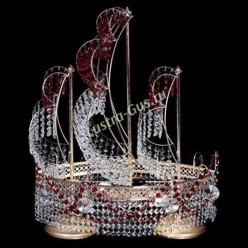 Настольная лампа Корвет № 2 Венеция красный в Химках Гусь Хрустальный