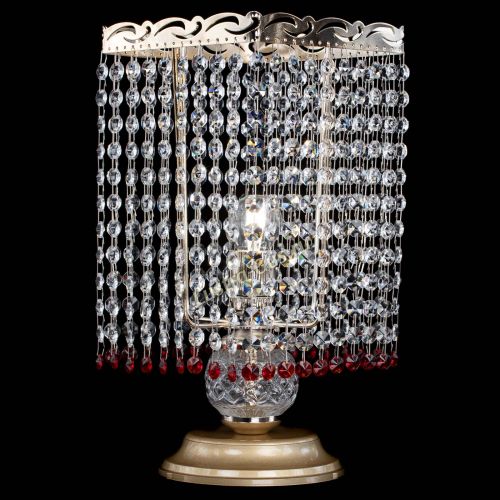 Настольная лампа Квадрат оптикон №1 красная в Химках Гусь Хрустальный