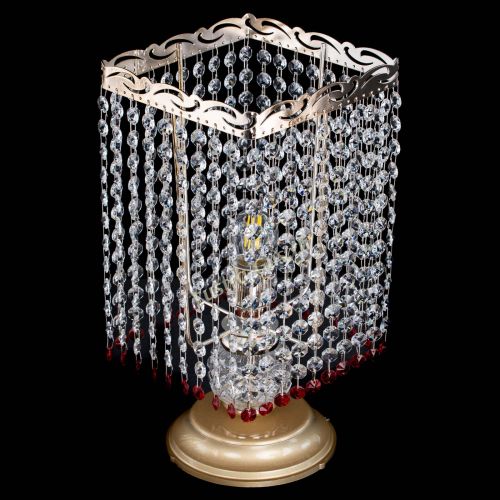 Настольная лампа Квадрат оптикон №1 красная в Химках Гусь Хрустальный