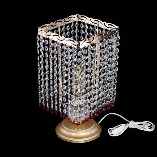 Настольная лампа Квадрат оптикон №1 красная в Химках Гусь Хрустальный