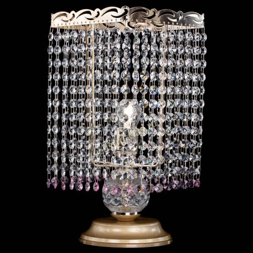 Настольная лампа Квадрат оптикон №1 розовая в Химках Гусь Хрустальный