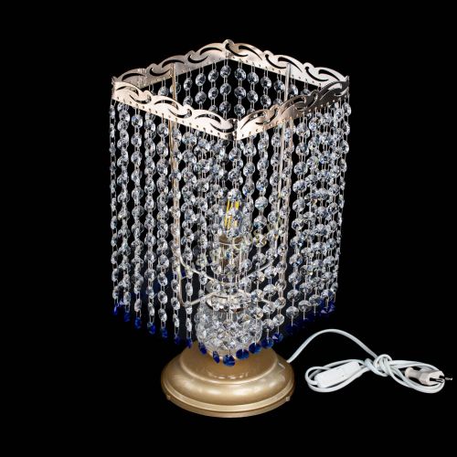 Настольная лампа Квадрат оптикон №1 синяя в Химках Гусь Хрустальный