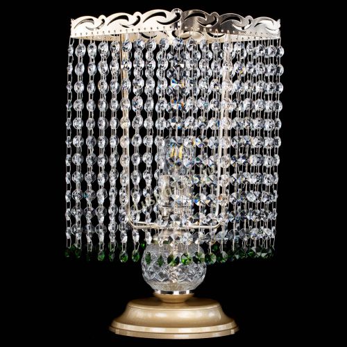 Настольная лампа Квадрат оптикон №1 зеленая в Химках Гусь Хрустальный