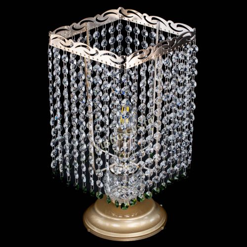 Настольная лампа Квадрат оптикон №1 зеленая в Химках Гусь Хрустальный