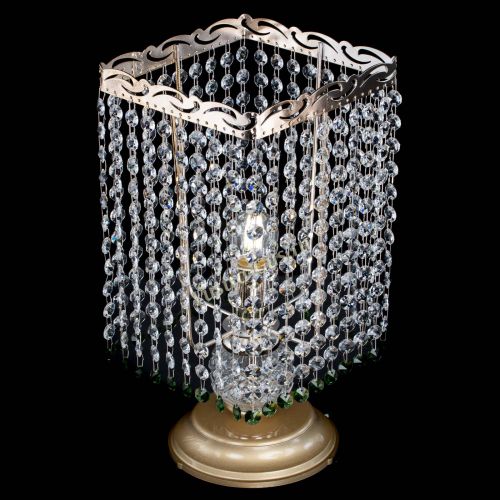 Настольная лампа Квадрат оптикон №1 зеленая в Химках Гусь Хрустальный