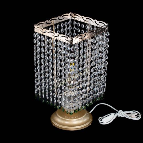 Настольная лампа Квадрат оптикон №1 зеленая в Химках Гусь Хрустальный