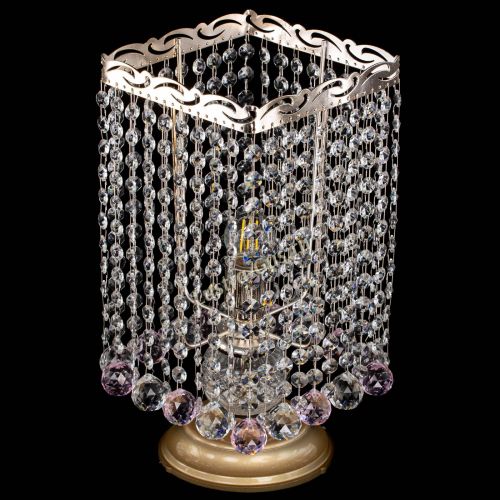 Настольная лампа Квадрат шар розовая в Химках Гусь Хрустальный