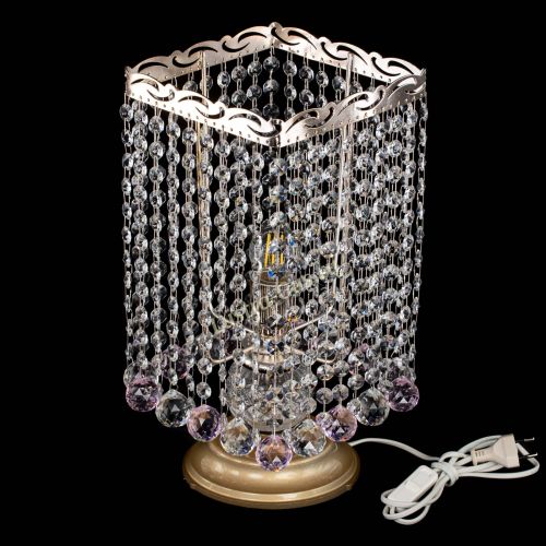 Настольная лампа Квадрат шар розовая в Химках Гусь Хрустальный