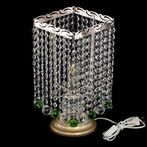 Настольная лампа Квадрат шар зеленая в Химках Гусь Хрустальный