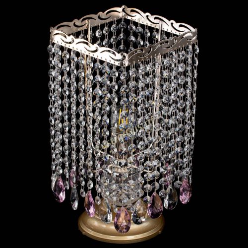 Настольная лампа Квадрат журавлик розовая в Химках Гусь Хрустальный