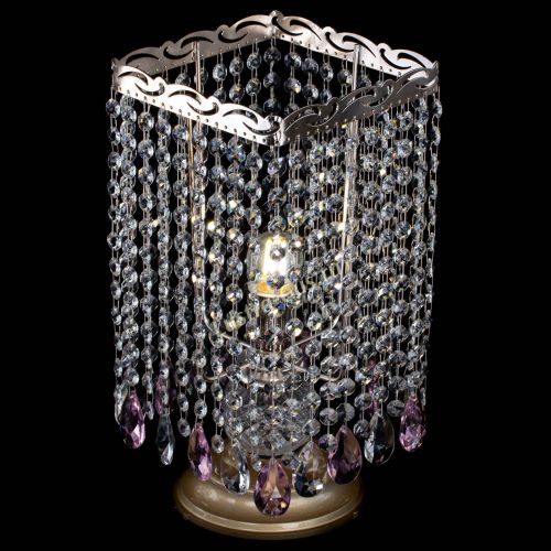 Настольная лампа Квадрат журавлик розовая в Химках Гусь Хрустальный