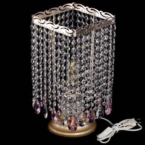 Настольная лампа Квадрат журавлик розовая в Химках Гусь Хрустальный