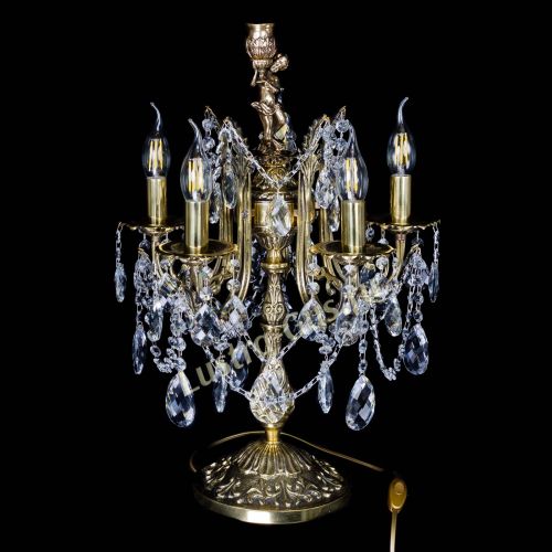 Бронзовая настольная лампа Луиза №5/2 баден в Химках Гусь Хрустальный