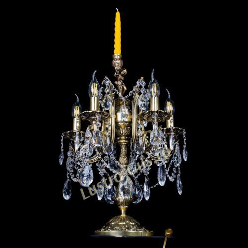 Бронзовая настольная лампа Луиза №5/2 журавлик в Химках Гусь Хрустальный