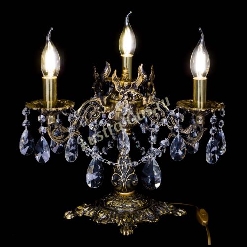 Бронзовая настольная лампа Муза №3 лучик в Химках Гусь Хрустальный