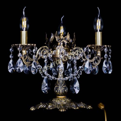 Бронзовая настольная лампа Муза №3 лучик в Химках Гусь Хрустальный