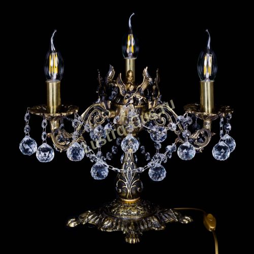 Бронзовая настольная лампа Муза №3 шар в Химках Гусь Хрустальный