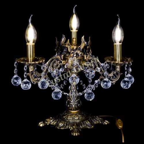 Бронзовая настольная лампа Муза №3 шар в Химках Гусь Хрустальный