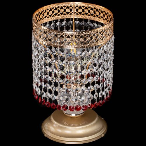 Настольная лампа Венеция №1 мини красная в Химках Гусь Хрустальный