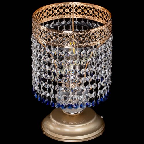 Настольная лампа Венеция №1 мини синяя в Химках Гусь Хрустальный