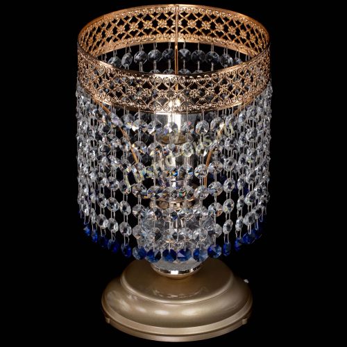 Настольная лампа Венеция №1 мини синяя в Химках Гусь Хрустальный