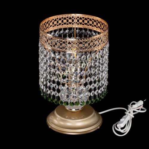 Настольная лампа Венеция №1 мини зеленая в Химках Гусь Хрустальный