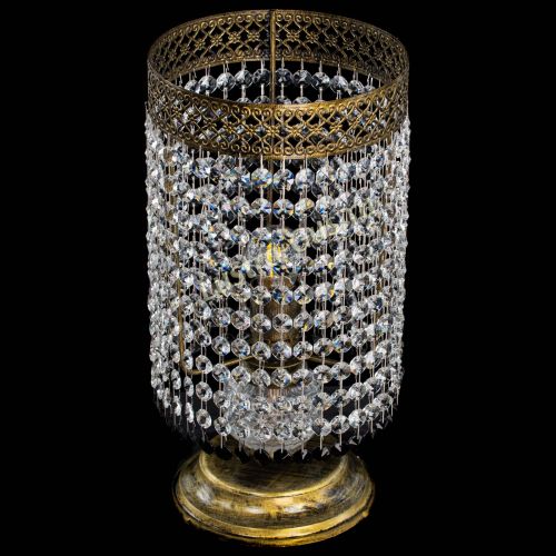 Настольная лампа Венеция оптикон №1 бронза черная в Химках Гусь Хрустальный