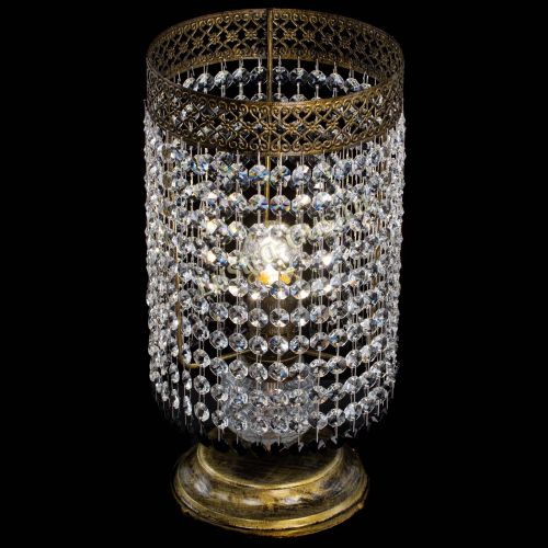 Настольная лампа Венеция оптикон №1 бронза черная в Химках Гусь Хрустальный