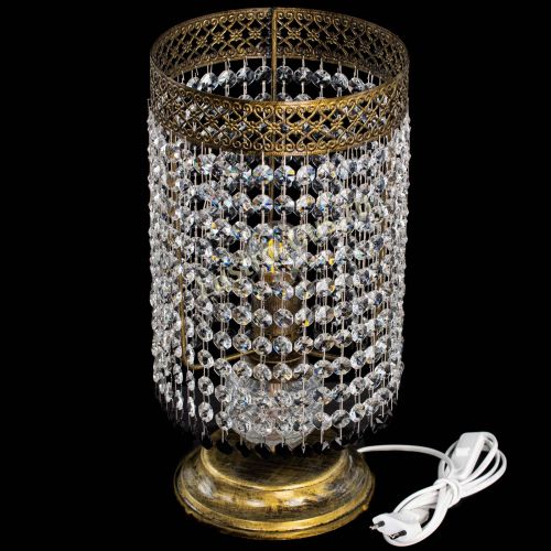 Настольная лампа Венеция оптикон №1 бронза черная в Химках Гусь Хрустальный