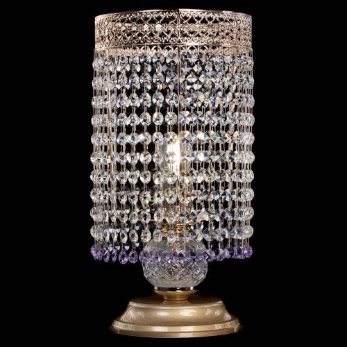 Настольная лампа Венеция оптикон №1 фиолетовая в Химках Гусь Хрустальный