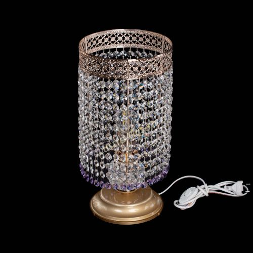 Настольная лампа Венеция оптикон №1 фиолетовая в Химках Гусь Хрустальный