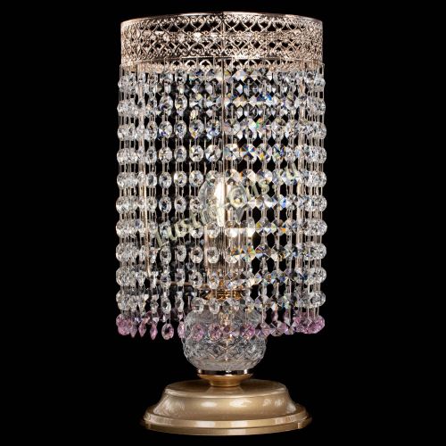 Настольная лампа Венеция оптикон №1 розовая в Химках Гусь Хрустальный