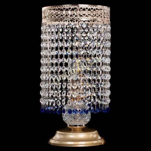 Настольная лампа Венеция оптикон №1 синяя в Химках Гусь Хрустальный
