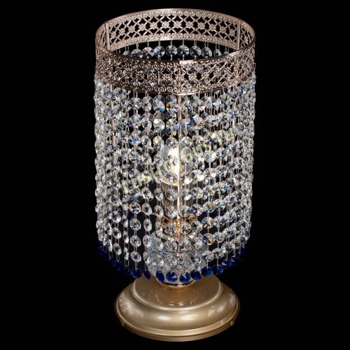 Настольная лампа Венеция оптикон №1 синяя в Химках Гусь Хрустальный
