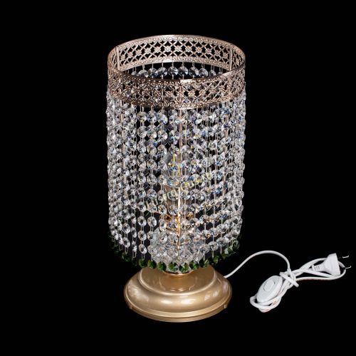 Настольная лампа Венеция оптикон №1 зеленая в Химках Гусь Хрустальный