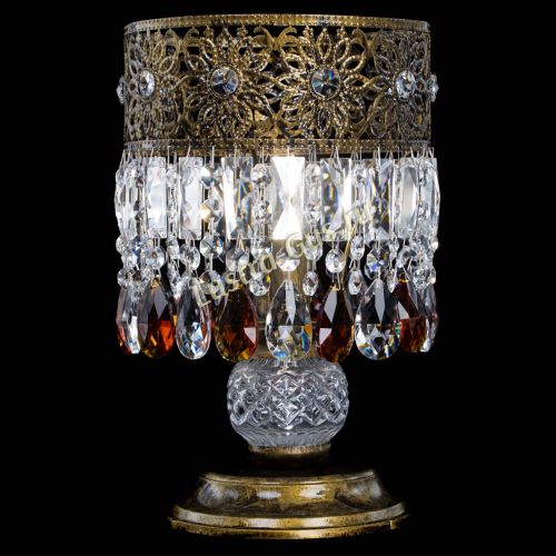 Настольная лампа Восток с пластинками под бронзу Чайная в Химках Гусь Хрустальный