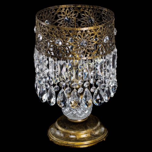 Настольная лампа Восток с пластинками под бронзу в Химках Гусь Хрустальный