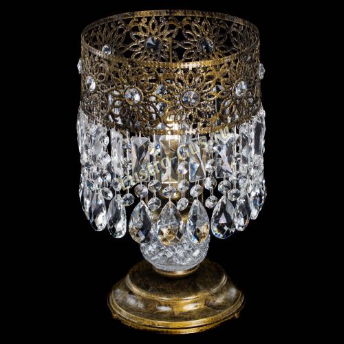 Настольная лампа Восток с пластинками под бронзу в Химках Гусь Хрустальный