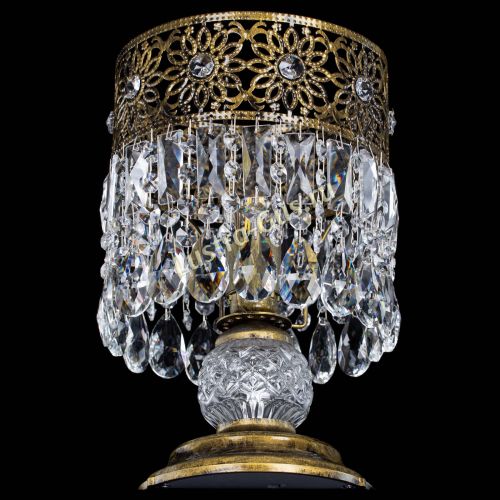 Настольная лампа Восток с пластинками под бронзу в Химках Гусь Хрустальный