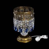 Настольная лампа Восток с пластинками под бронзу Синяя в Химках Настольная лампа Восток с пластинками под бронзу Синяя в Химках