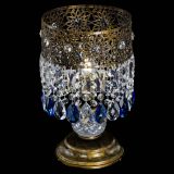 Настольная лампа Восток с пластинками под бронзу Синяя в Химках Настольная лампа Восток с пластинками под бронзу Синяя в Химках