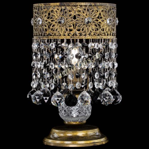 Настольная лампа Восток с шарами под бронзу Черная в Химках Гусь Хрустальный