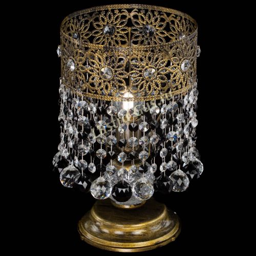 Настольная лампа Восток с шарами под бронзу Черная в Химках Гусь Хрустальный