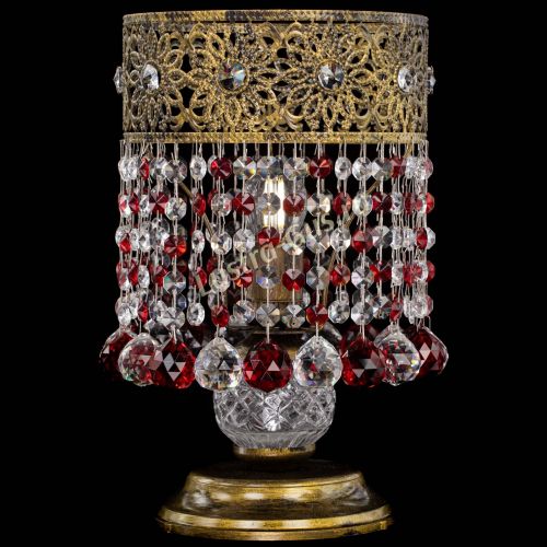 Настольная лампа Восток с шарами под бронзу Красная в Химках Гусь Хрустальный