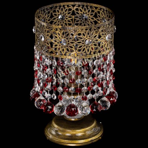 Настольная лампа Восток с шарами под бронзу Красная в Химках Гусь Хрустальный